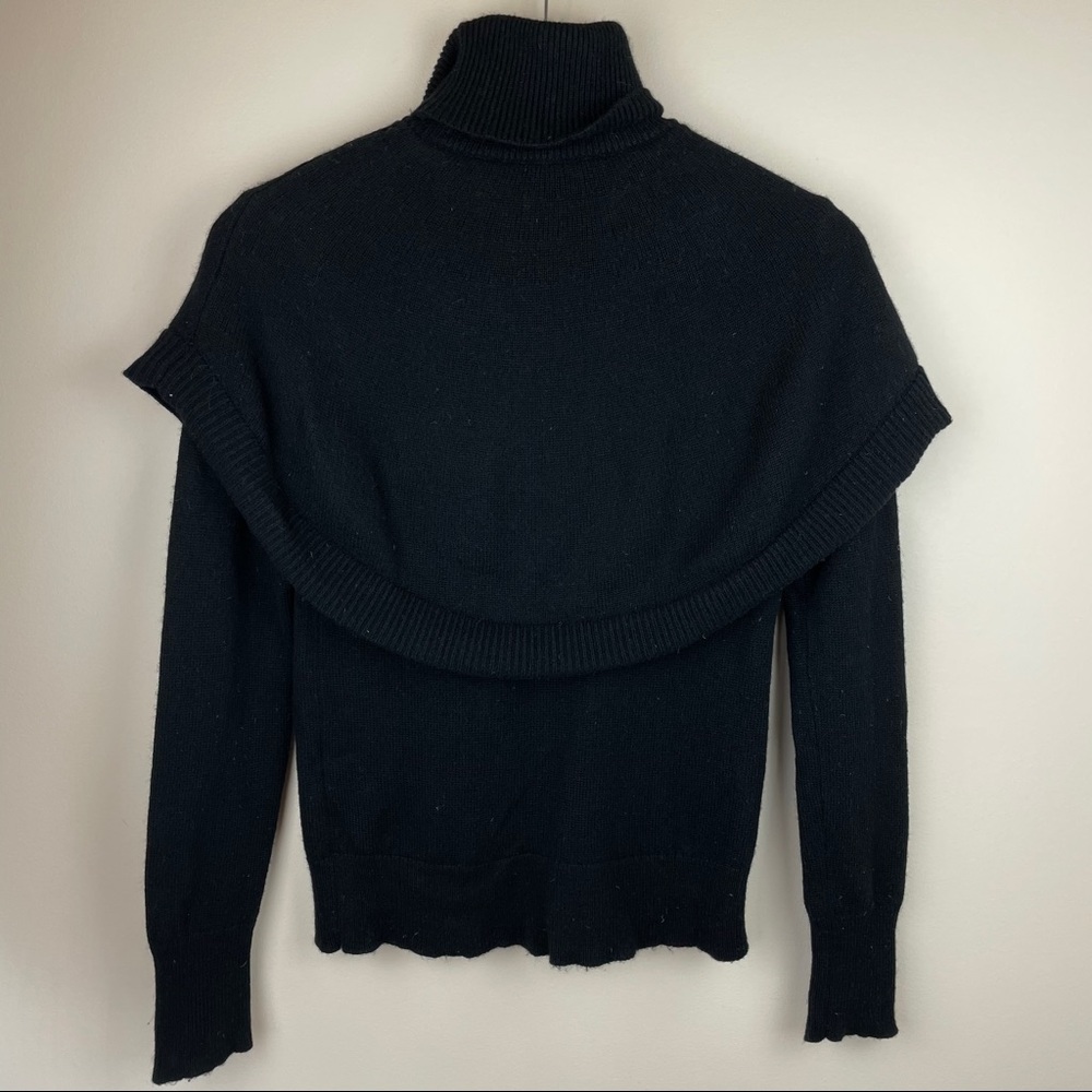 Kate Spade Madison Ave Wool Black Cape Turtleneck - Picture 9 of 10